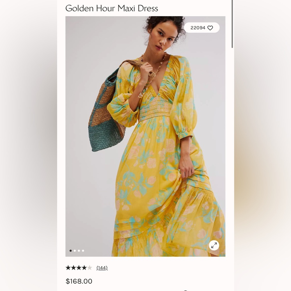 Free people golden hour maxi dress